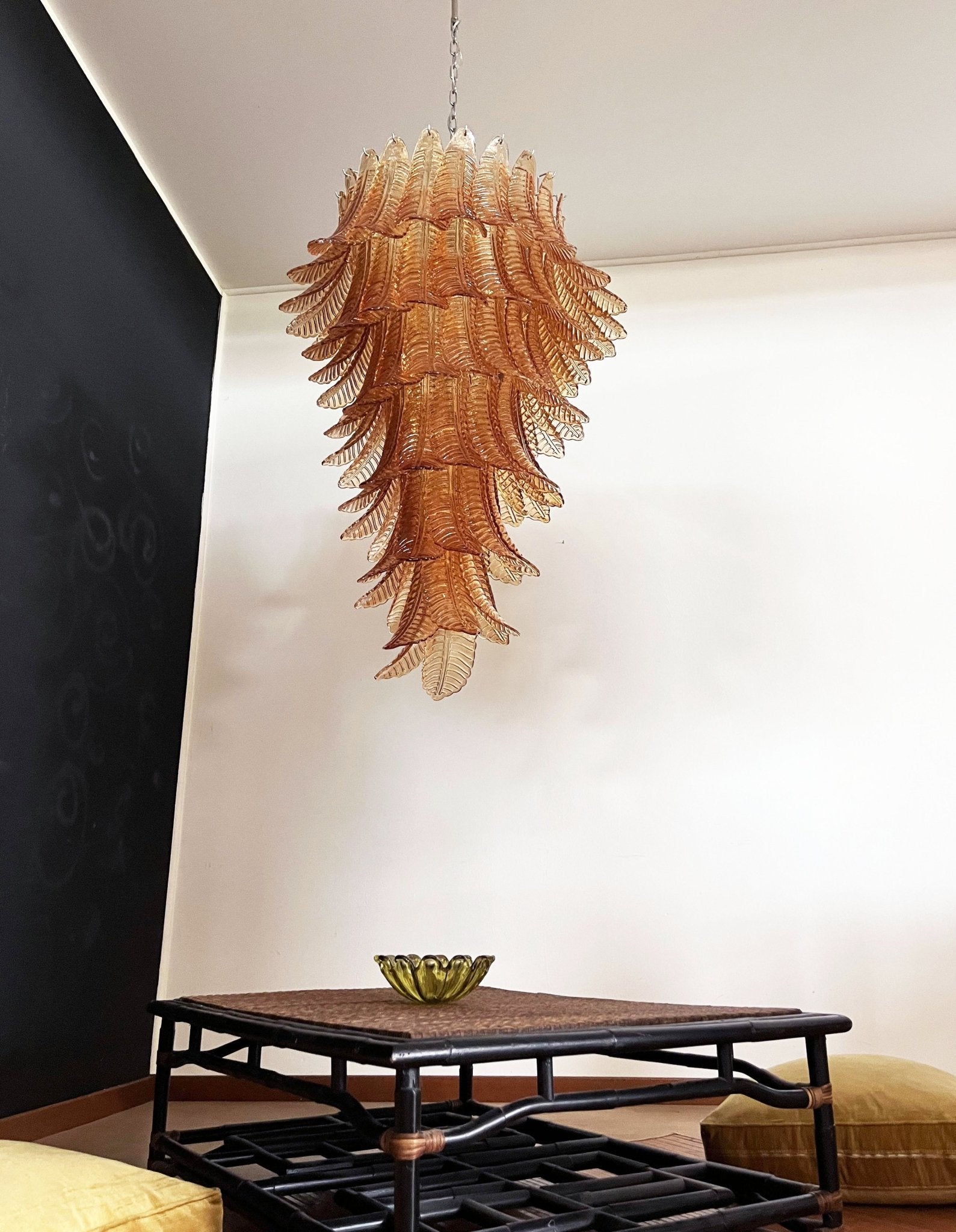 Elegant Rosalind Murano Felci Amber Chandelier product image