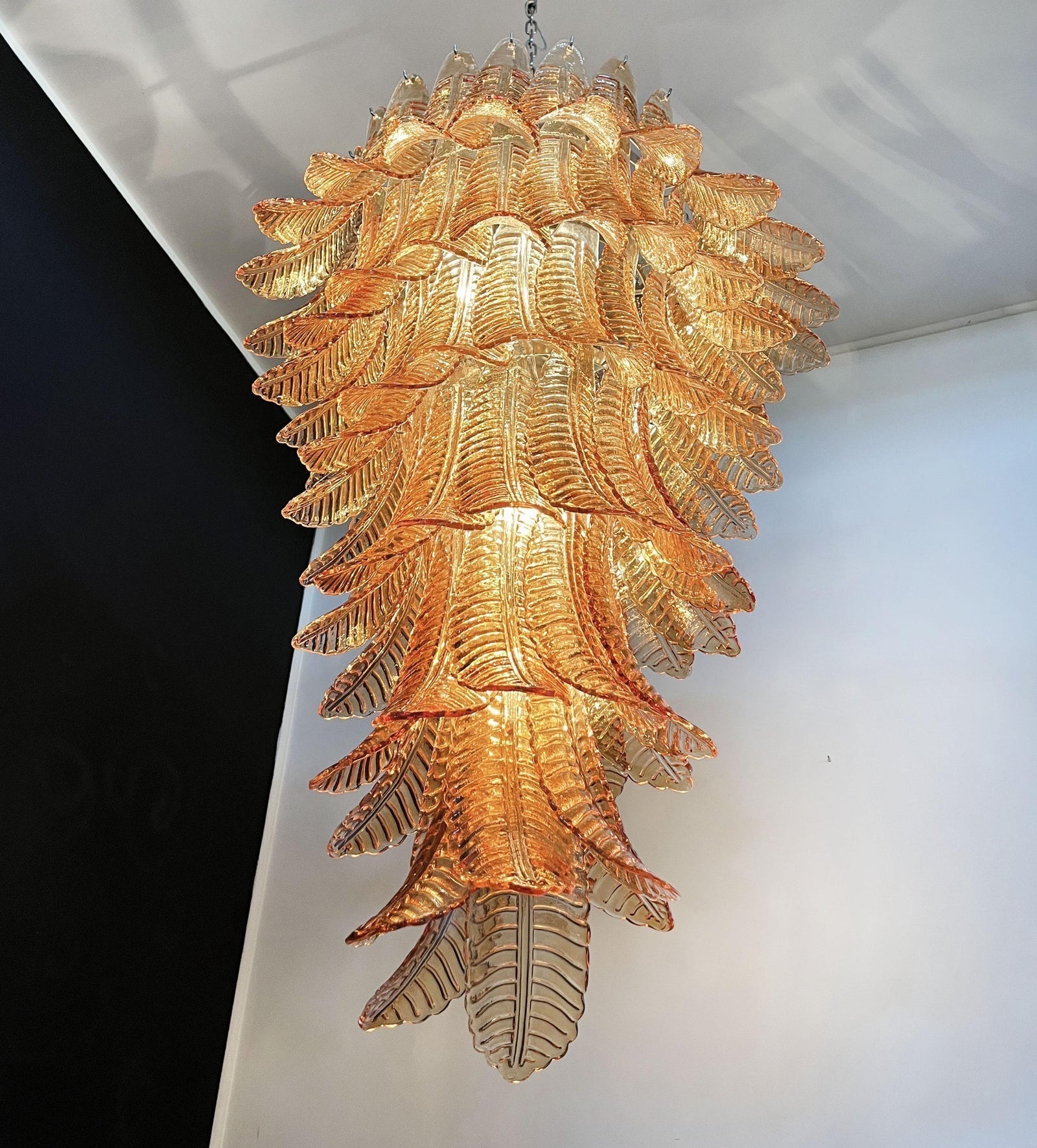 Elegant Rosalind Murano Felci Amber Chandelier product image