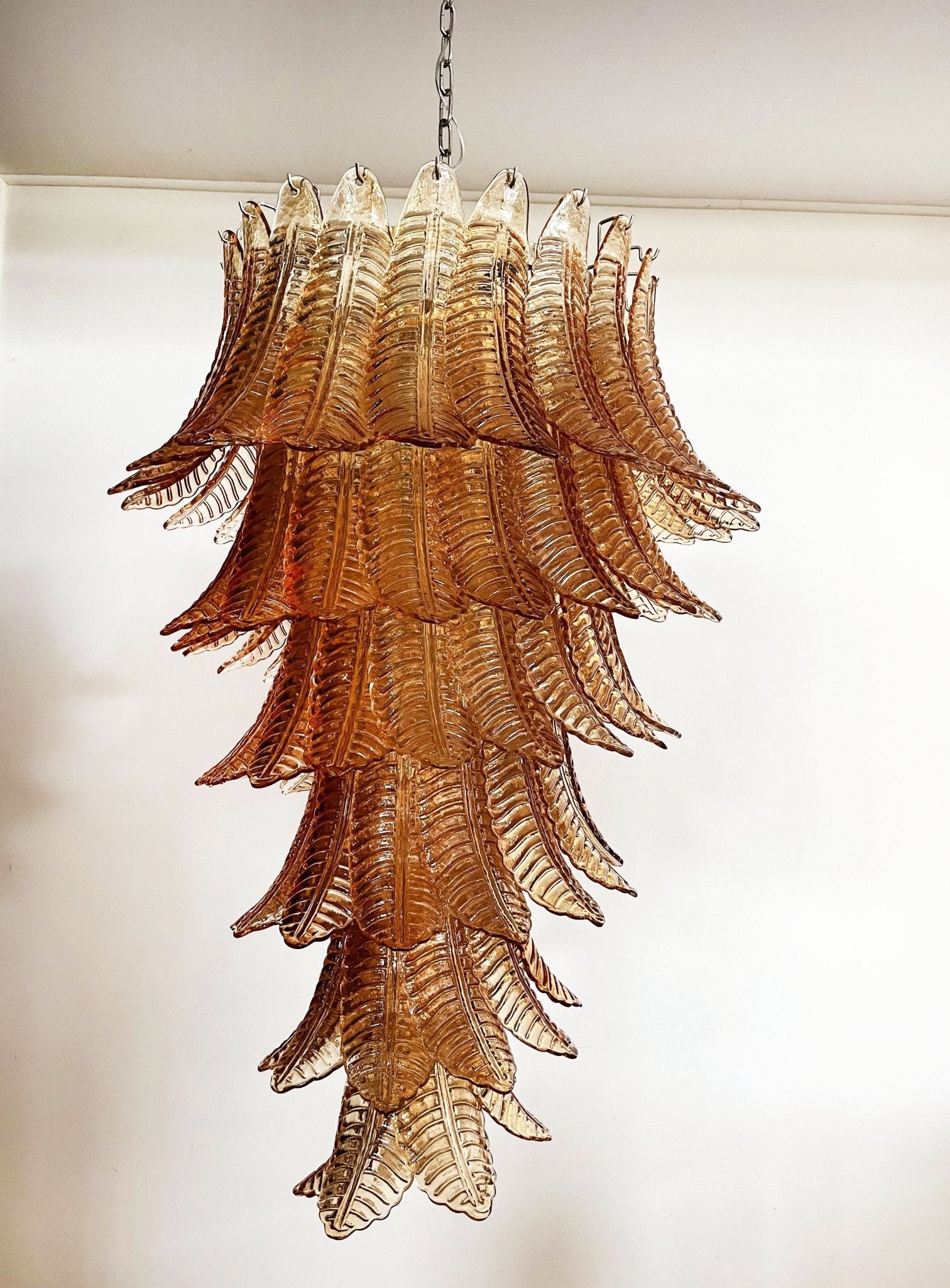 Elegant Rosalind Murano Felci Amber Chandelier product image