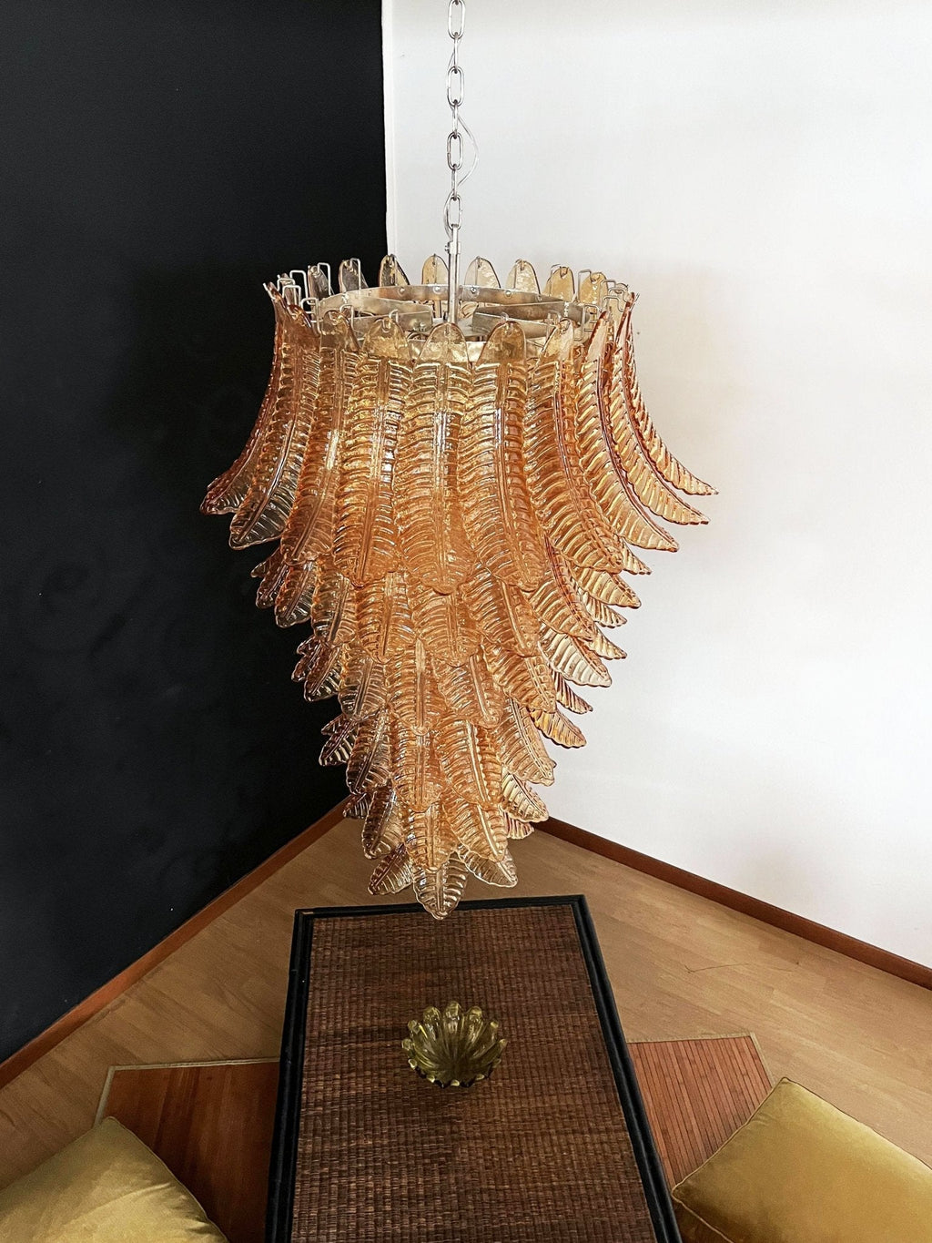 Elegant Rosalind Murano Felci Amber Chandelier product image