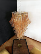 Elegant Rosalind Murano Felci Amber Chandelier product image