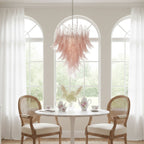 Elegant Rosalind Murano Felci Chandelier detail view