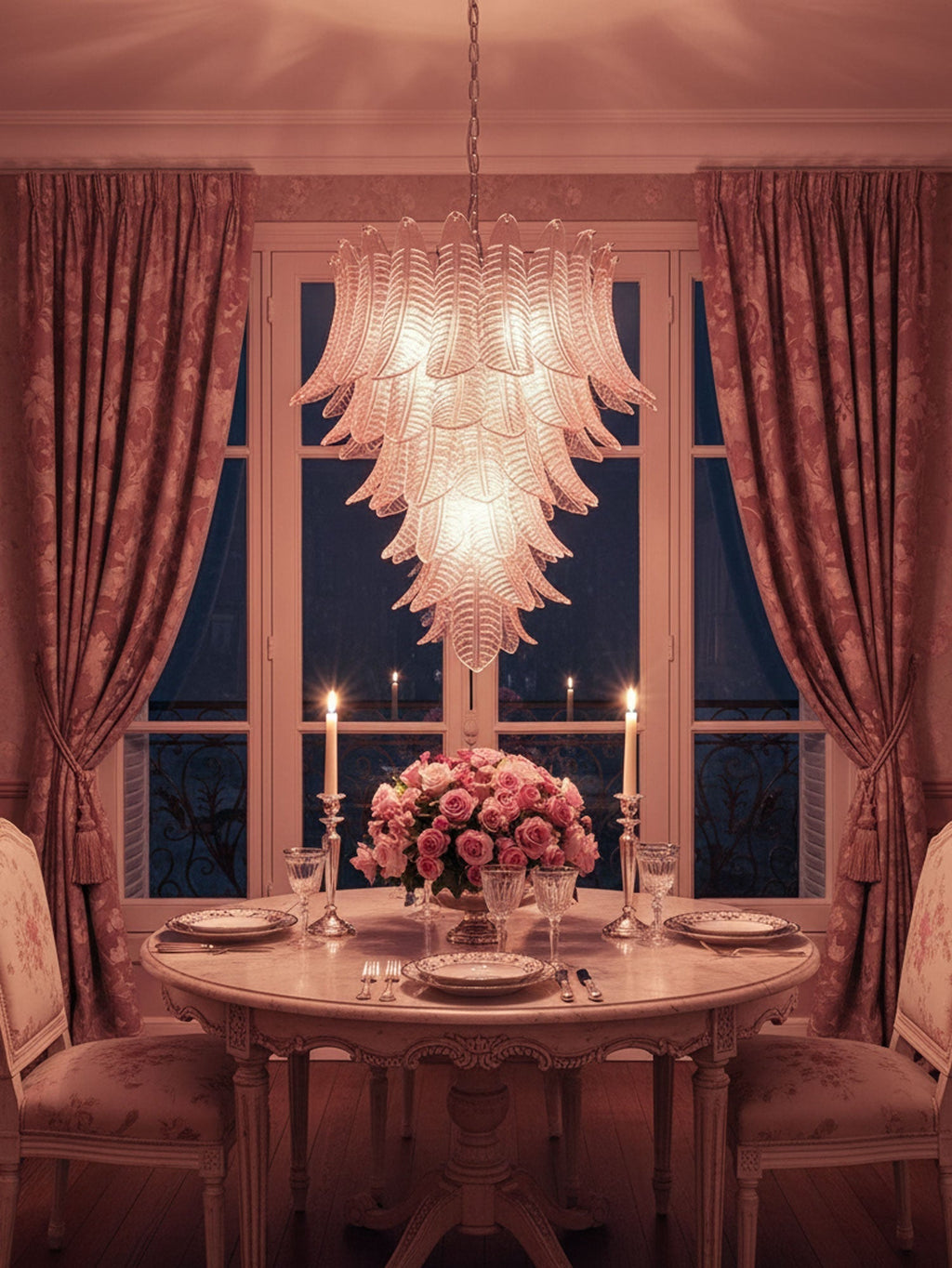 Elegant Rosalind Murano Felci Chandelier product image