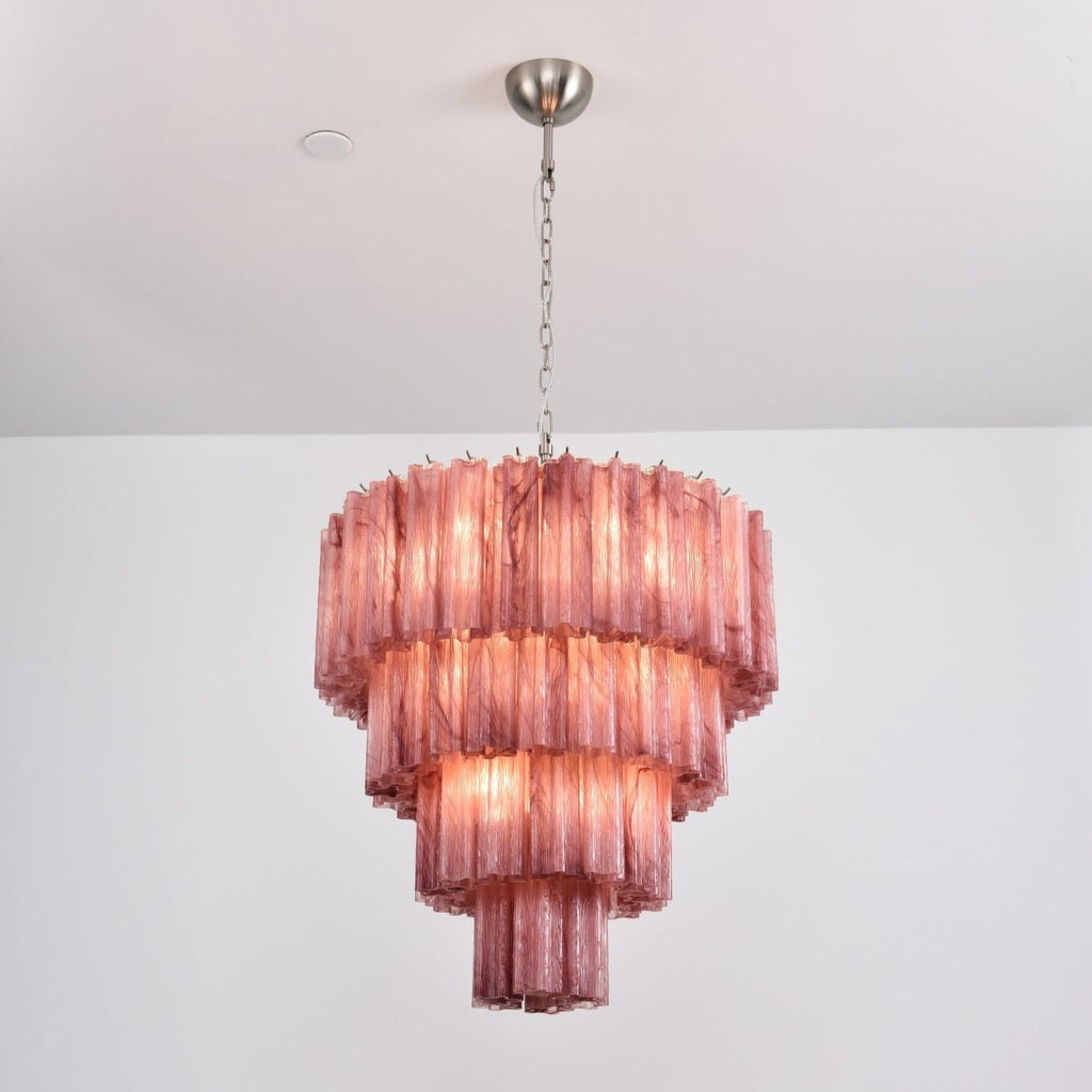 Elegant Serava Cascade Murano Tube Chandelier product image