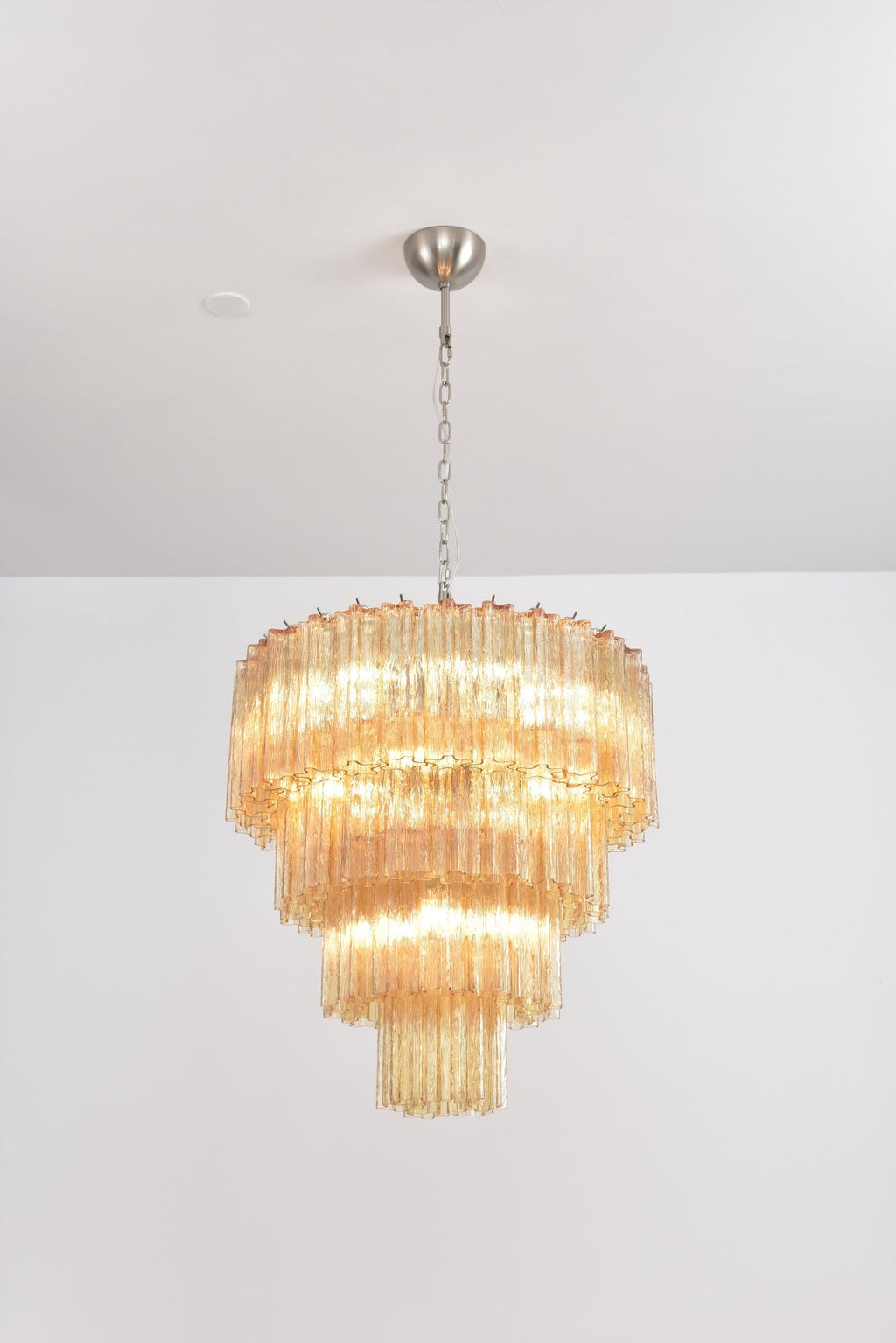 Elegant Serava Cascade Murano Tube Chandelier product image