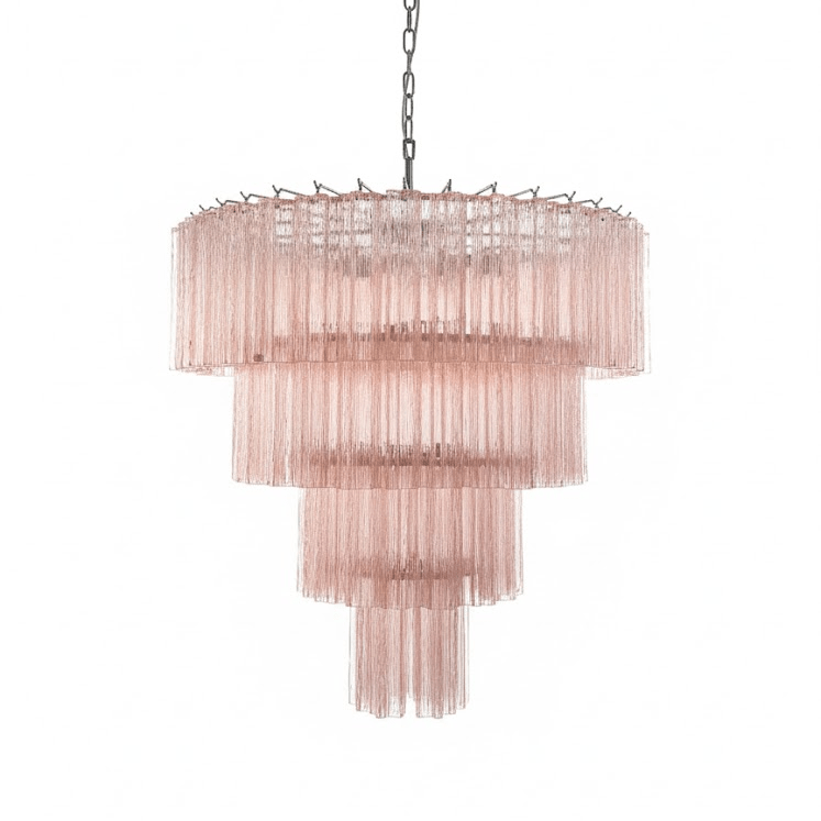 Elegant Serava Cascade Murano Tube Chandelier product image