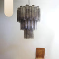 Elegant Smoke Murano Glass Tube Chandelier product image