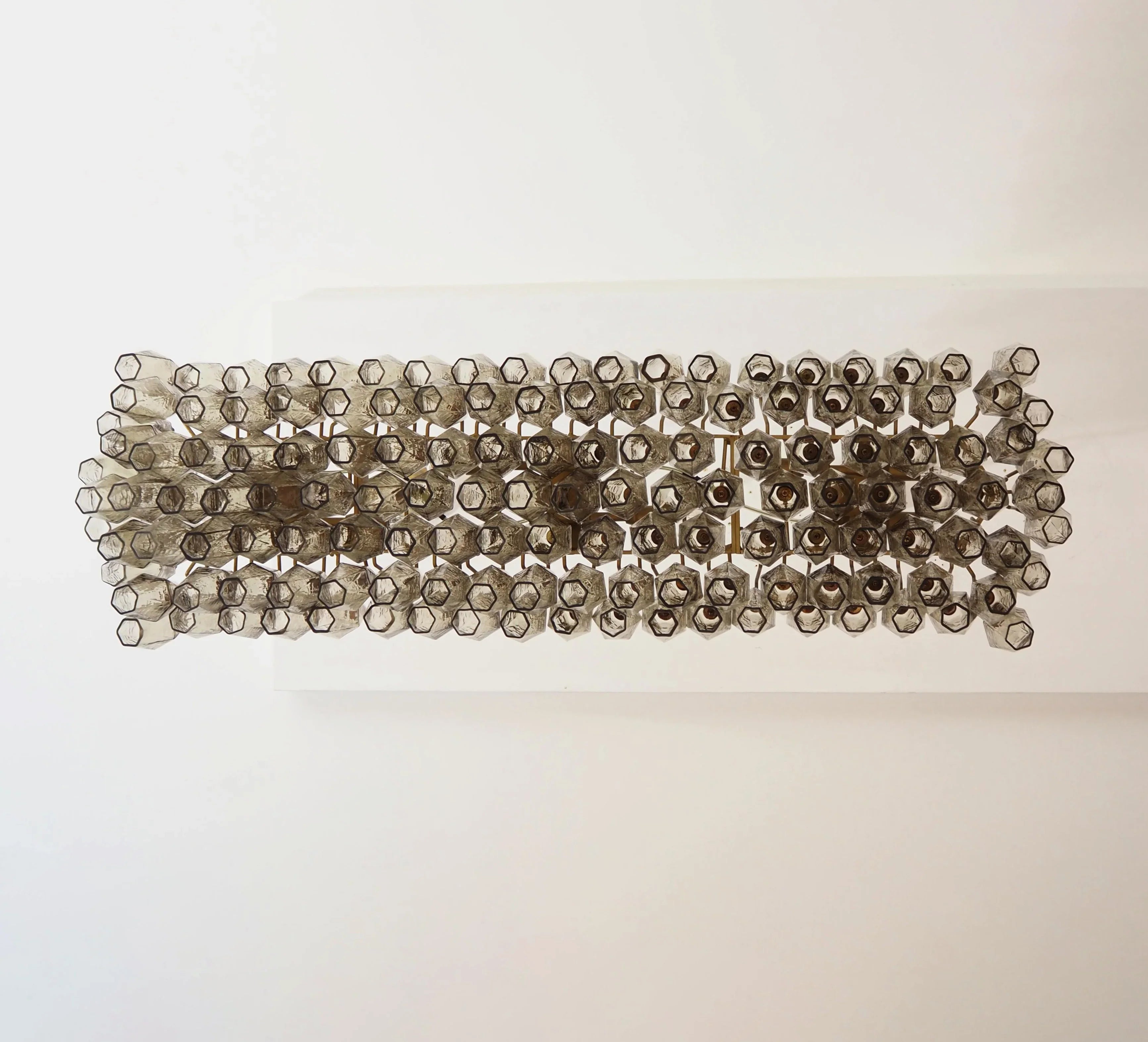 Elegant Smoked Murano Poliedri Chandelier product image