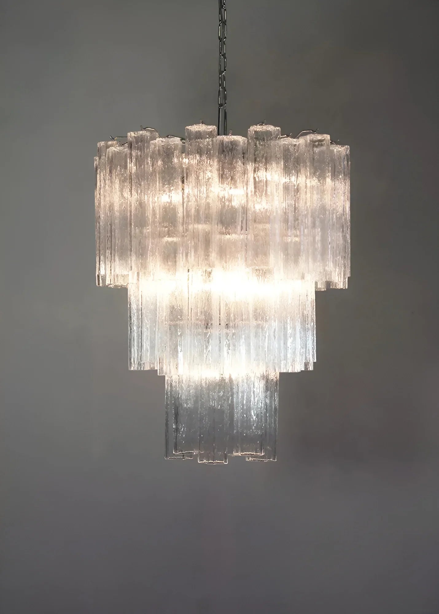 Elegant Transparent Murano Glass Tube Chandelier product image
