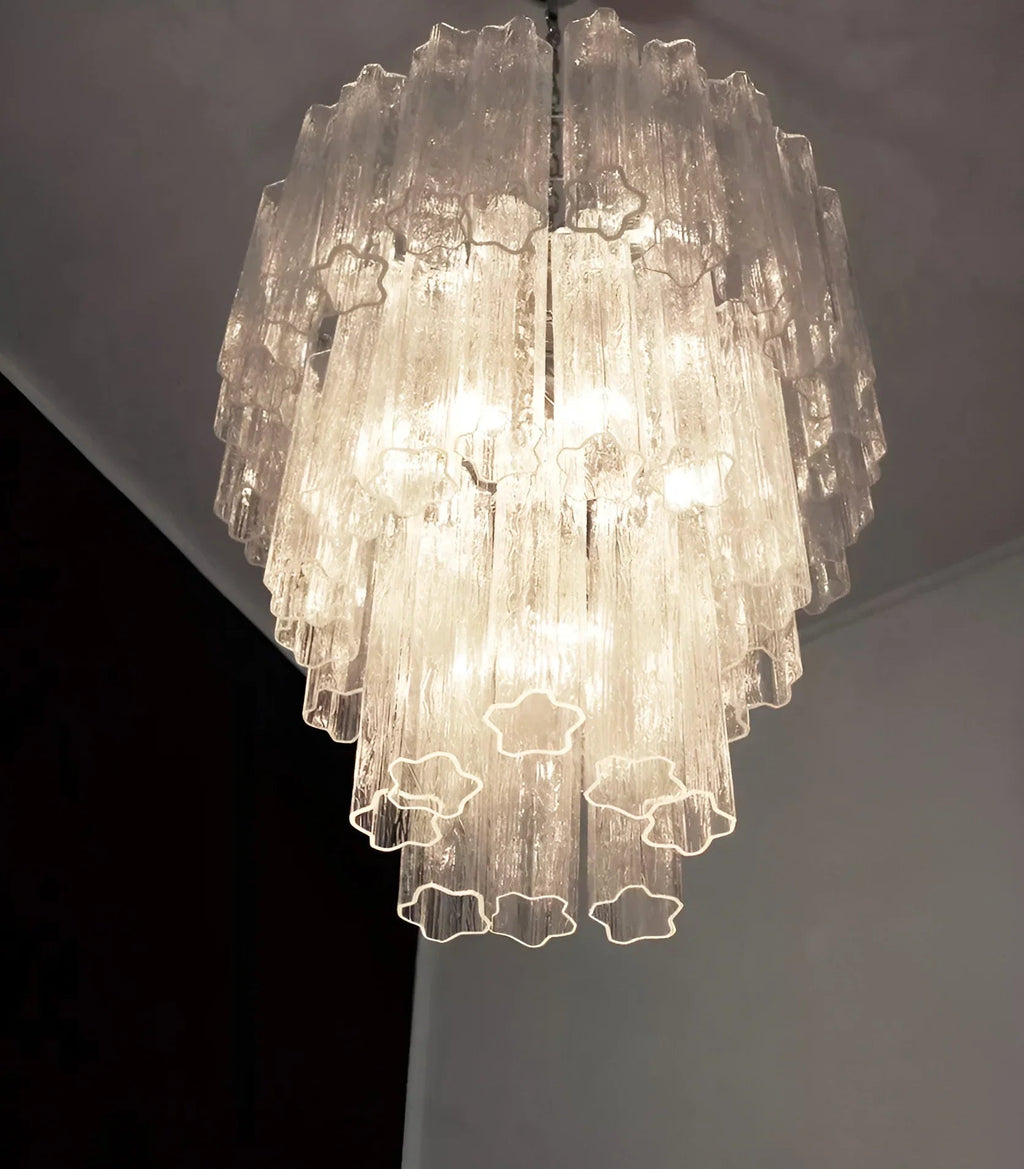 Elegant Transparent Murano Glass Tube Chandelier product image