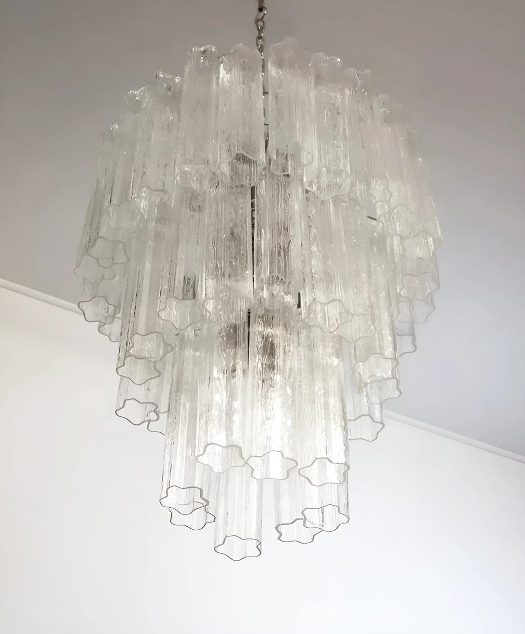 Elegant Transparent Murano Glass Tube Chandelier product image