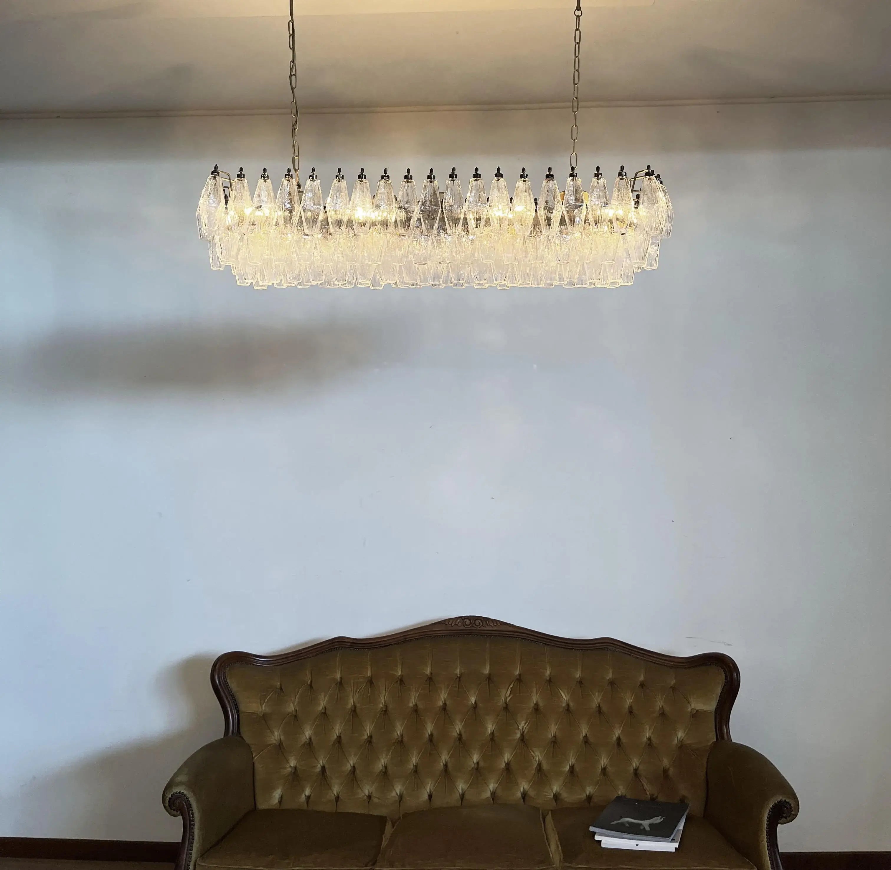 Elegant Transparent Murano Poliedri Chandelier product image