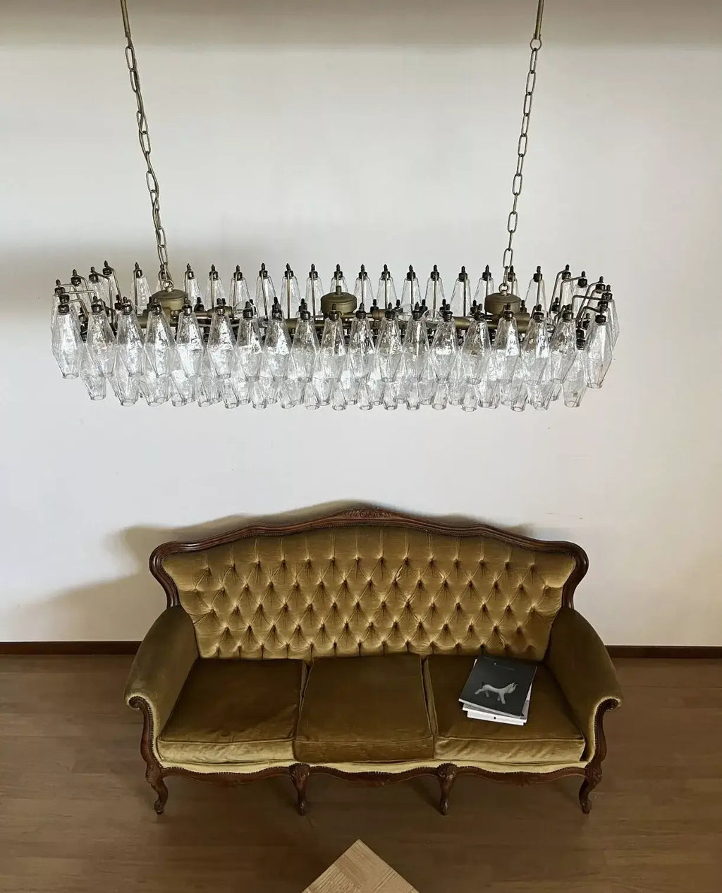 Elegant Transparent Murano Poliedri Chandelier product image