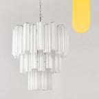 Elegant White Murano Glass Tube Chandelier product image