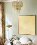 Elegant Yellow Murano Glass Tube Chandelier product image
