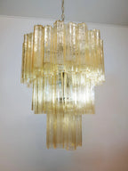 Elegant Yellow Murano Glass Tube Chandelier product image