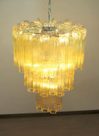 Elegant Yellow Murano Glass Tube Chandelier product image