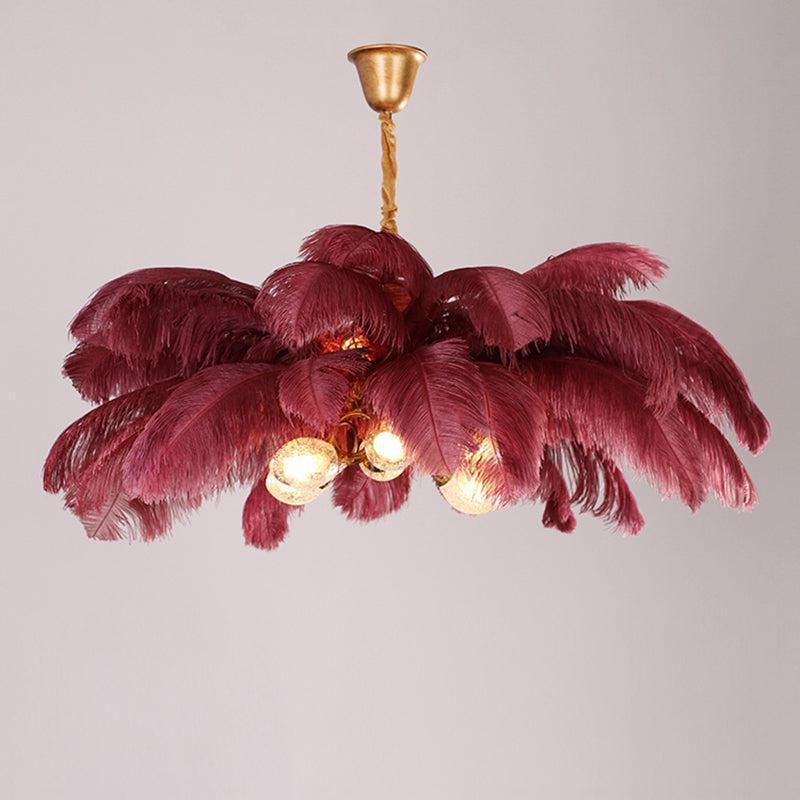 Elva Brass Palm Tree Chandelier for High Ceilings product image