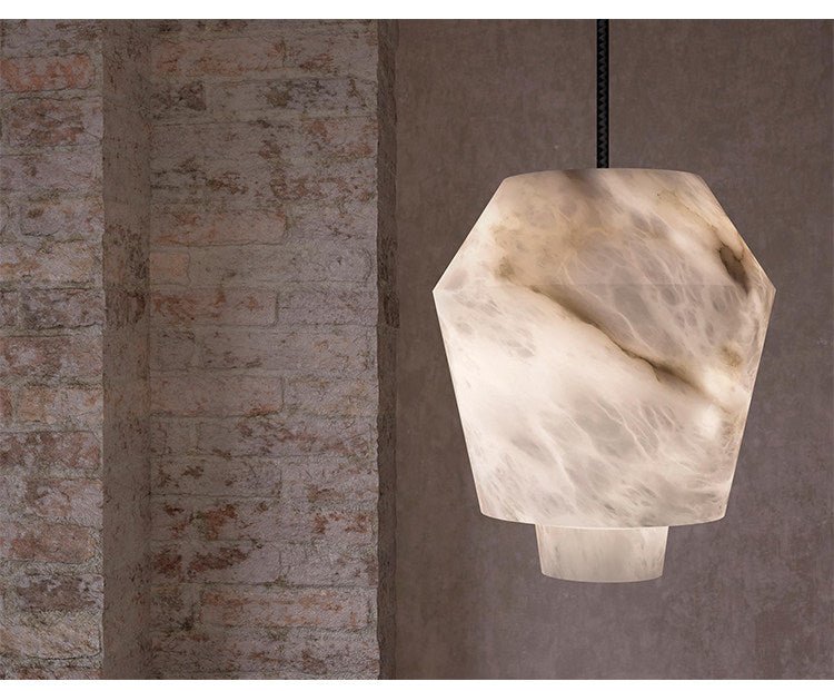 Elvian Alabaster Pendant Light by Bling Lighting Studio