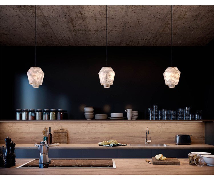 Elvian Alabaster Pendant Light by Bling Lighting Studio