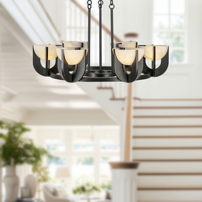 Empyrea Alabaster Chandelier by Bling Lighting Studio