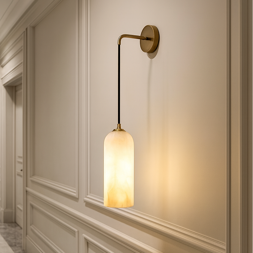 Mirasol Alabaster Wall Sconce by Bling Lighting Studio