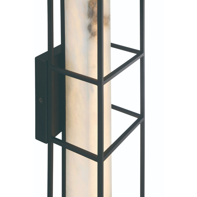 Saga Indoor / Outdoor Alabaster Wall Sconce by Bling Lighting Studio