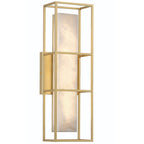 Saga Indoor / Outdoor Alabaster Wall Sconce by Bling Lighting Studio