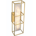 Saga Indoor / Outdoor Alabaster Wall Sconce by Bling Lighting Studio