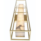 Saga Indoor / Outdoor Alabaster Wall Sconce by Bling Lighting Studio