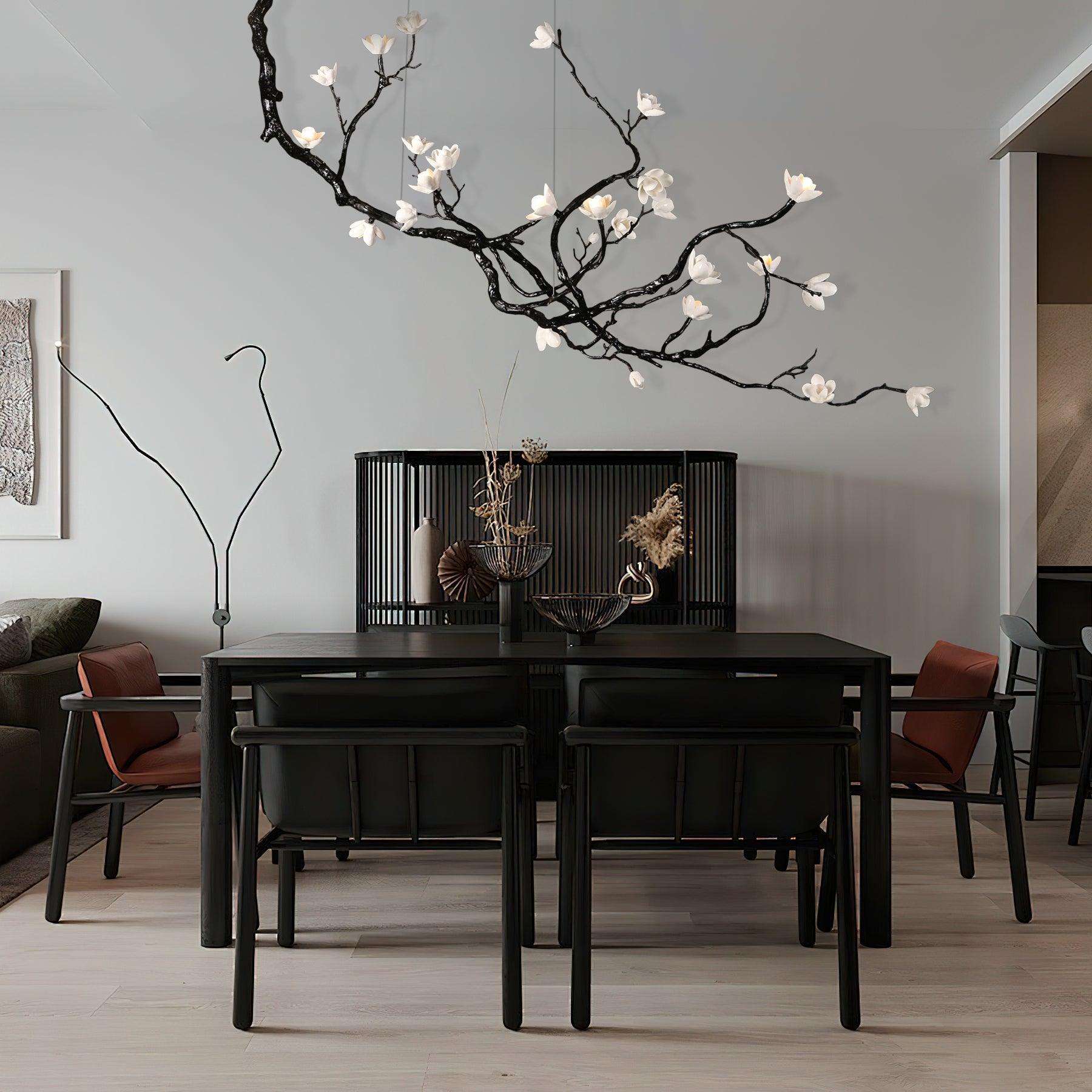 Exquisite Ceramic Flower Chandelier material and finish detail