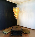 Exquisite Murano Amber Petals Spiral Chandelier product image