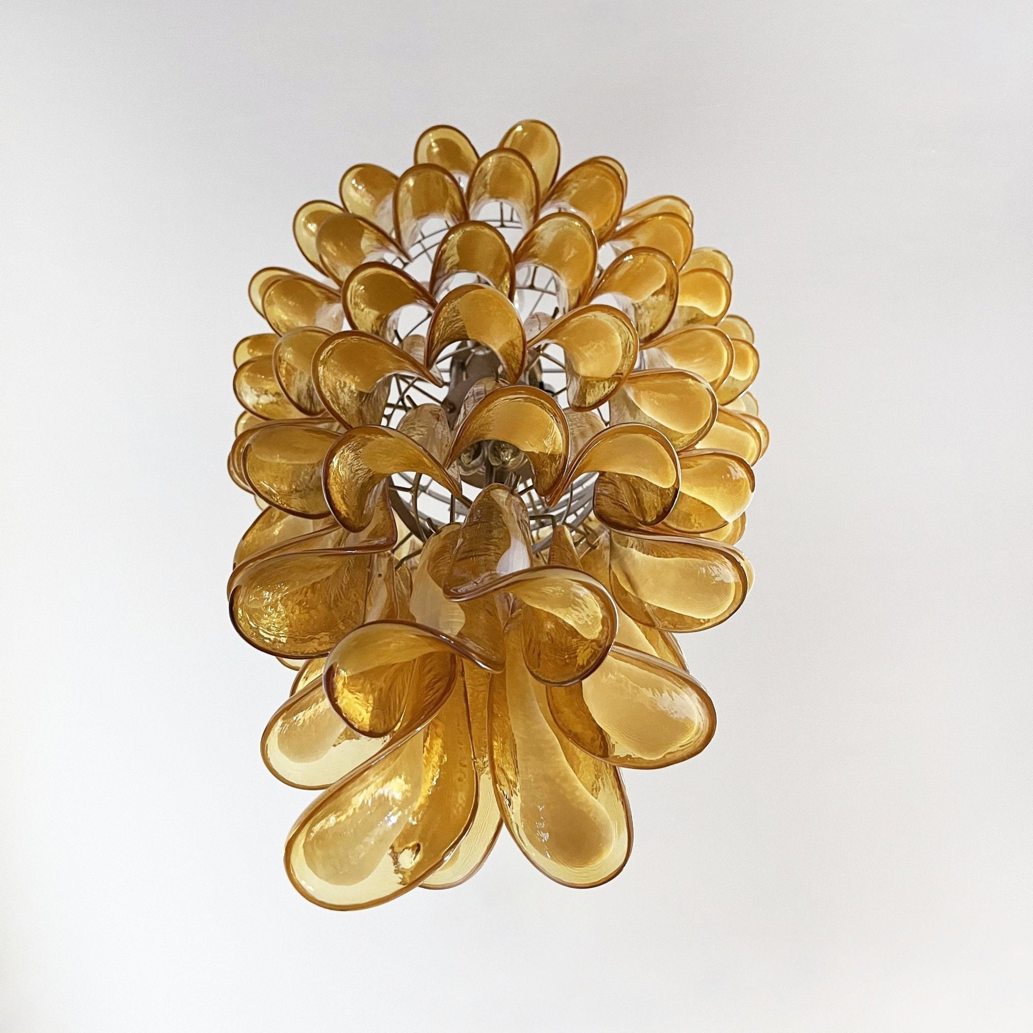 Exquisite Murano Amber Petals Spiral Chandelier product image