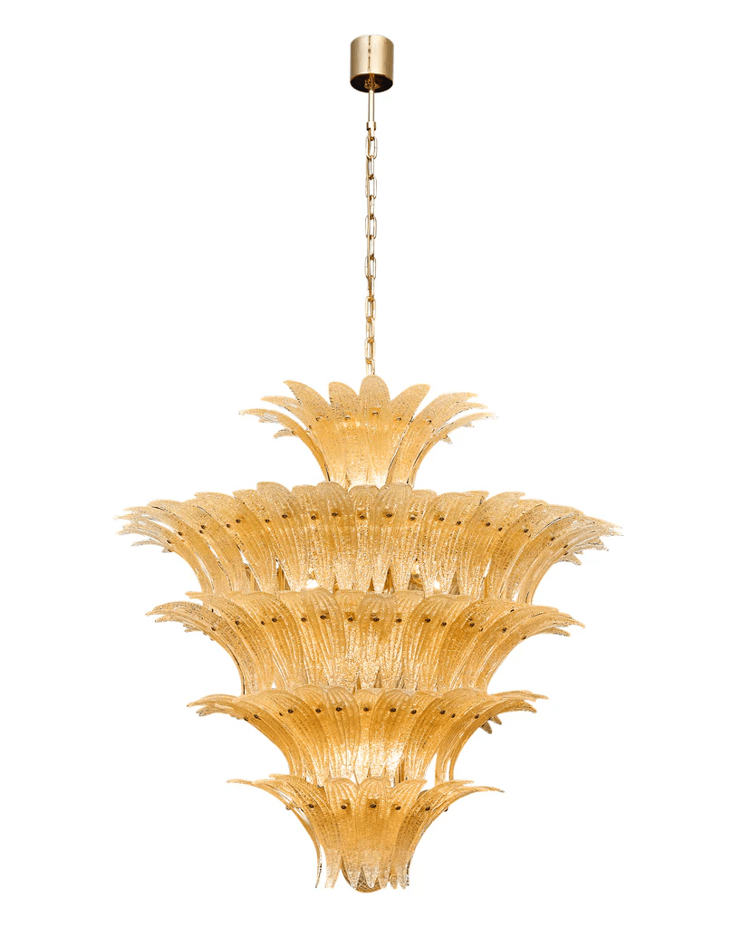Exquisite Murano Palmette Chandelier material and finish detail