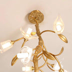 Ezra Flower Crystal Branch Chandelier for Staircase material and finish detail