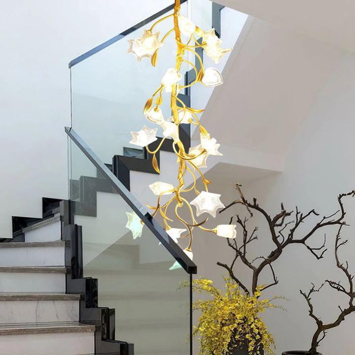 Ezra Flower Crystal Branch Chandelier by Bling Lighting Studio