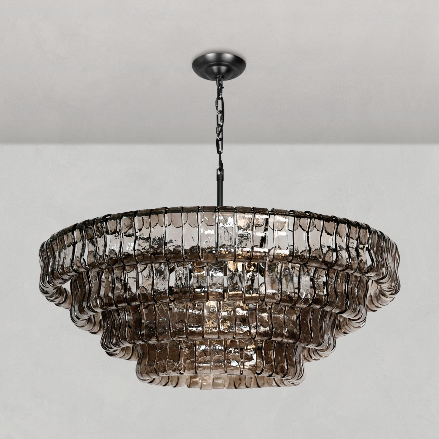 Ghiaccio Round Chandelier by Bling Lighting Studio