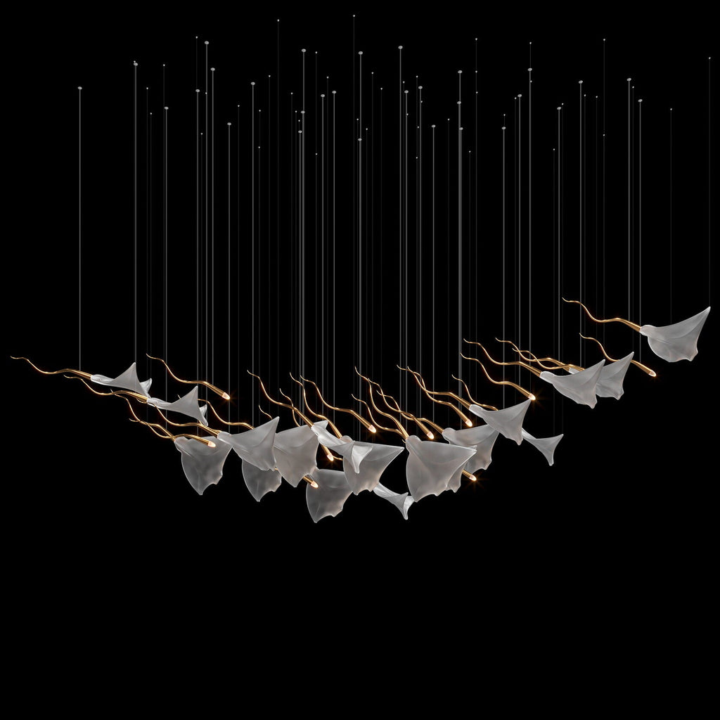 White Manta Branch Chandelier