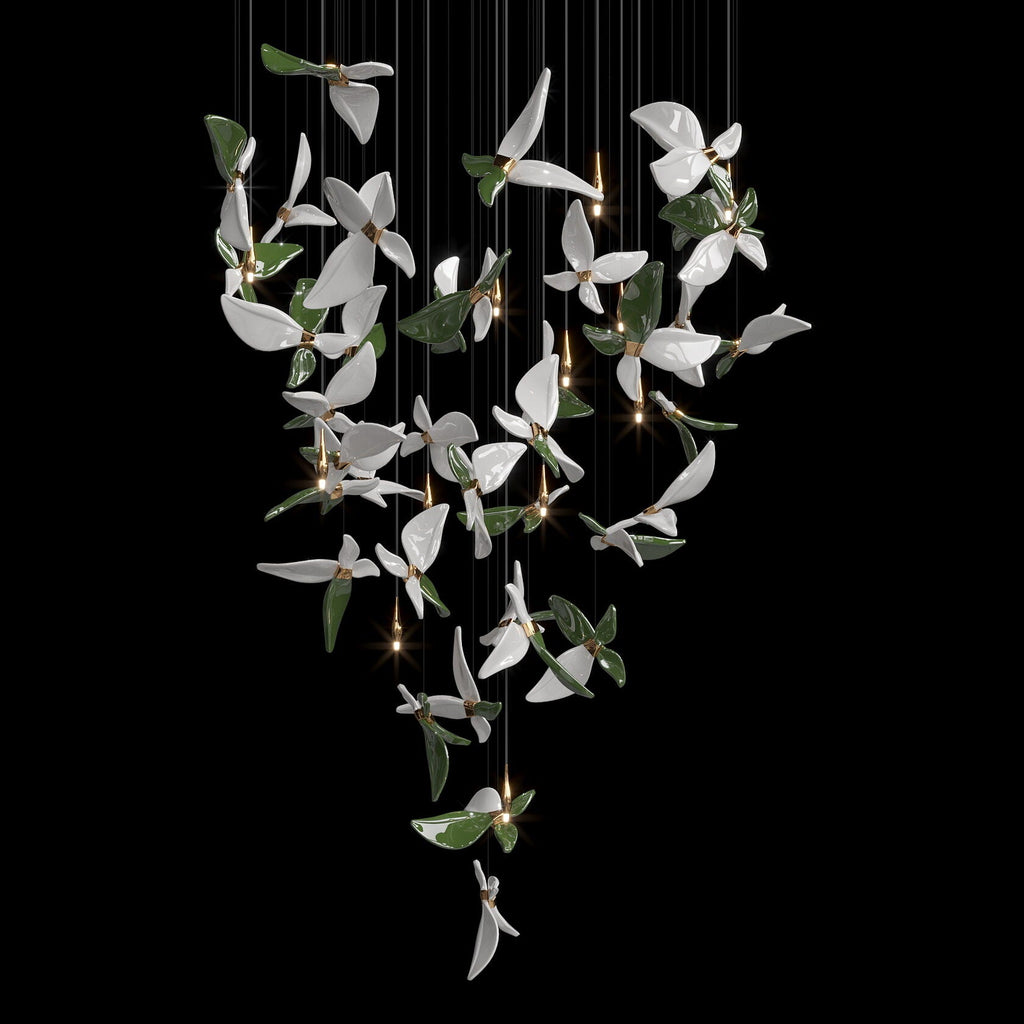 Smoke Butterfly Flight Chandelier