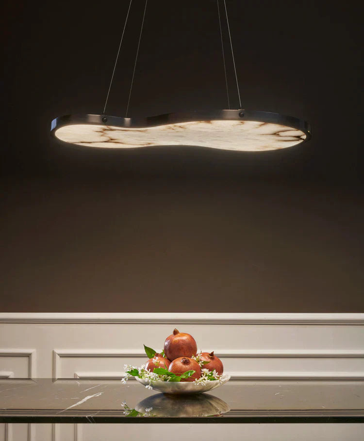 Fabula Alabaster Chandelier by Bling Lighting Studio