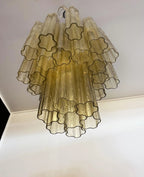 Fantastic Amber Murano Glass Tube Chandelier product image