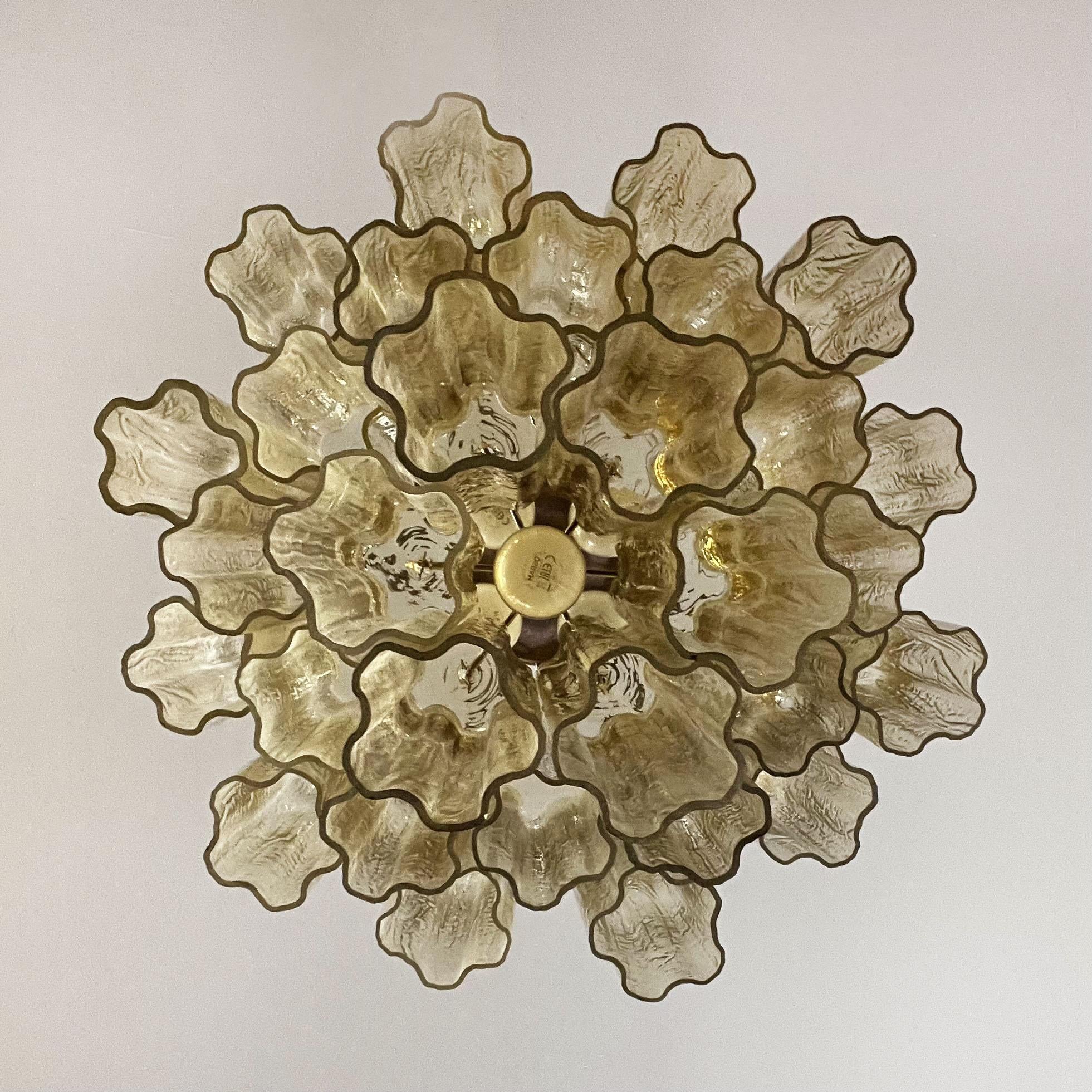 Fantastic Amber Murano Glass Tube Chandelier product image