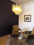 Fantastic Murano Amber Glass Tube Chandelier product image