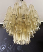 Fantastic Murano Amber Glass Tube Chandelier product image