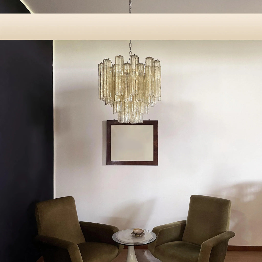 Fantastic Murano Amber Glass Tube Chandelier product image