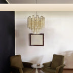 Fantastic Murano Amber Glass Tube Chandelier product image