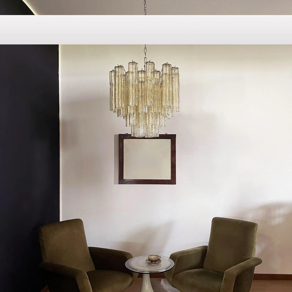Fantastic Murano Amber Glass Tube Chandelier product image
