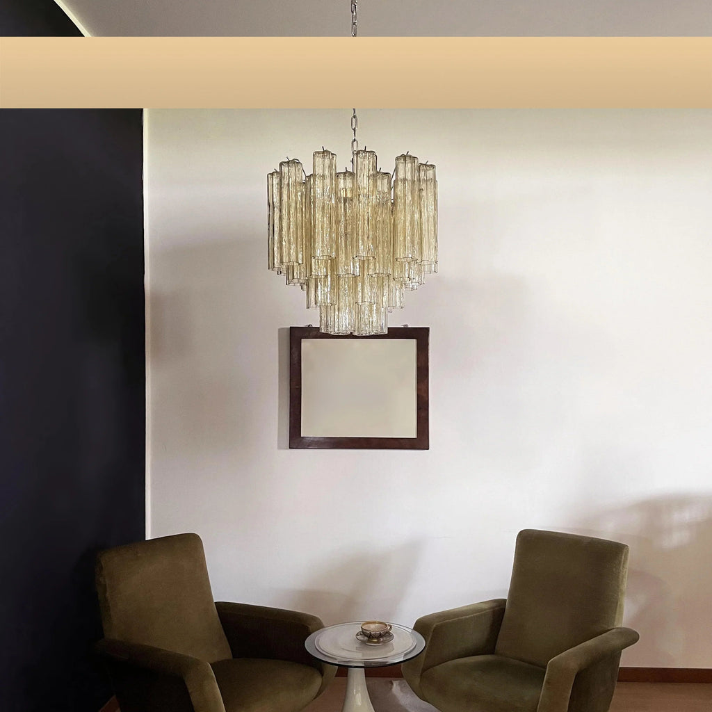 Fantastic Murano Amber Glass Tube Chandelier product image