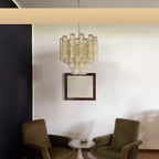 Fantastic Murano Amber Glass Tube Chandelier product image