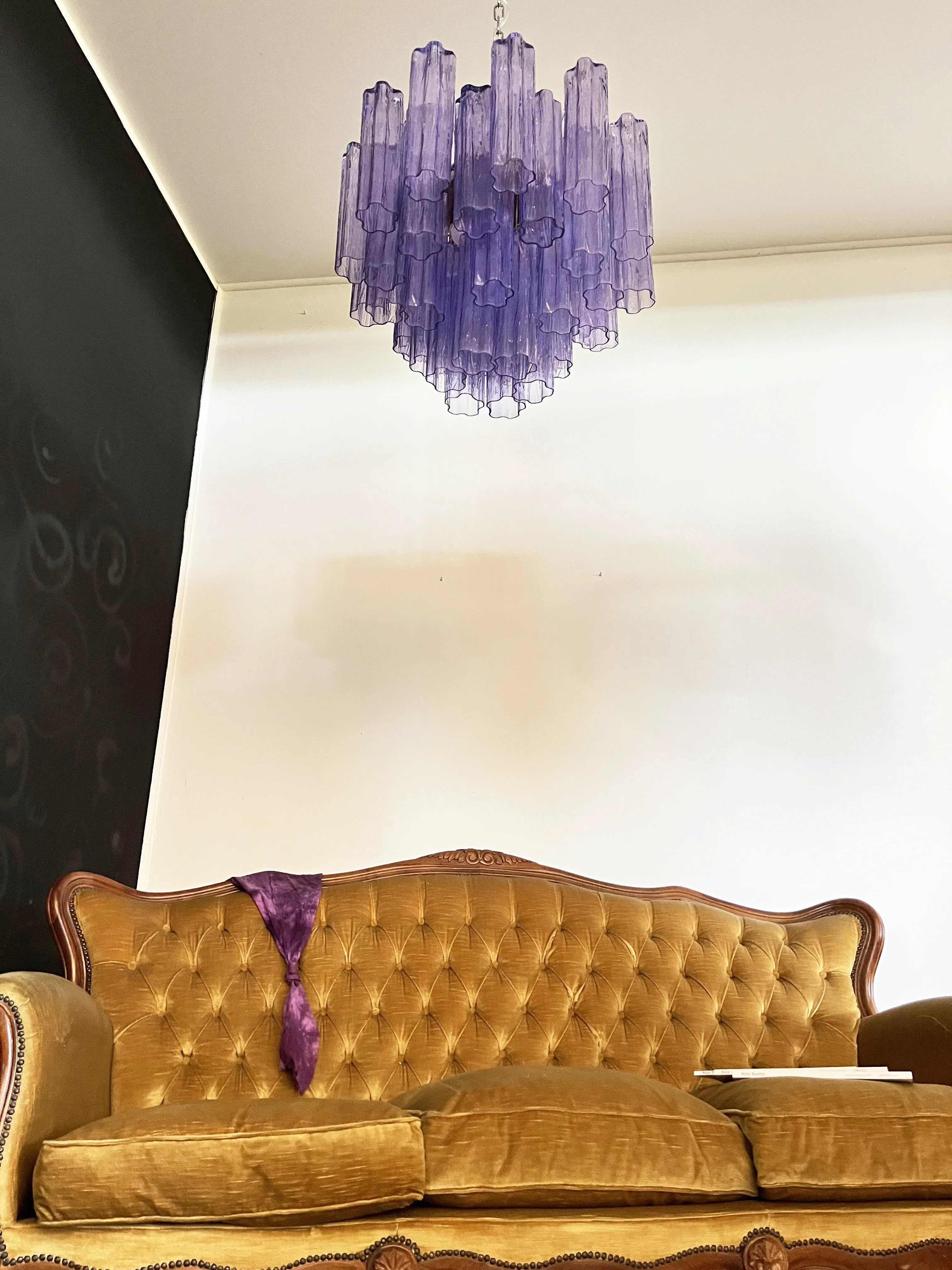 Fantastic Murano Amethyst Glass Tube Chandelier product image
